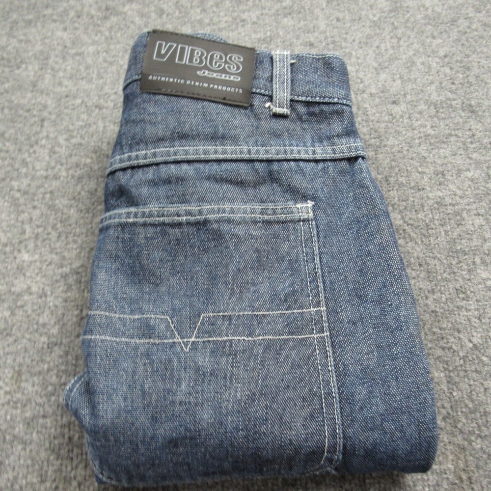 Vintage Vibes Jeans Shorts Mens 42x12 Blue Carpenter Baggy Wide Leg Loose Y2K